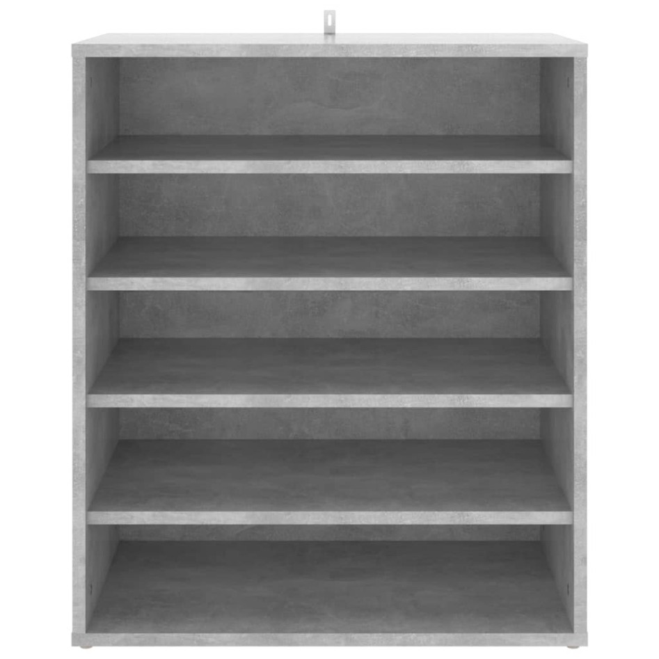Mueble zapatero madera contrachapada gris hormigón 60x35x70