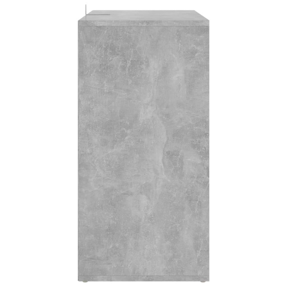 Mueble zapatero madera contrachapada gris hormigón 60x35x70