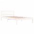 Estructura de cama sin colchón madera pino blanco 100x200