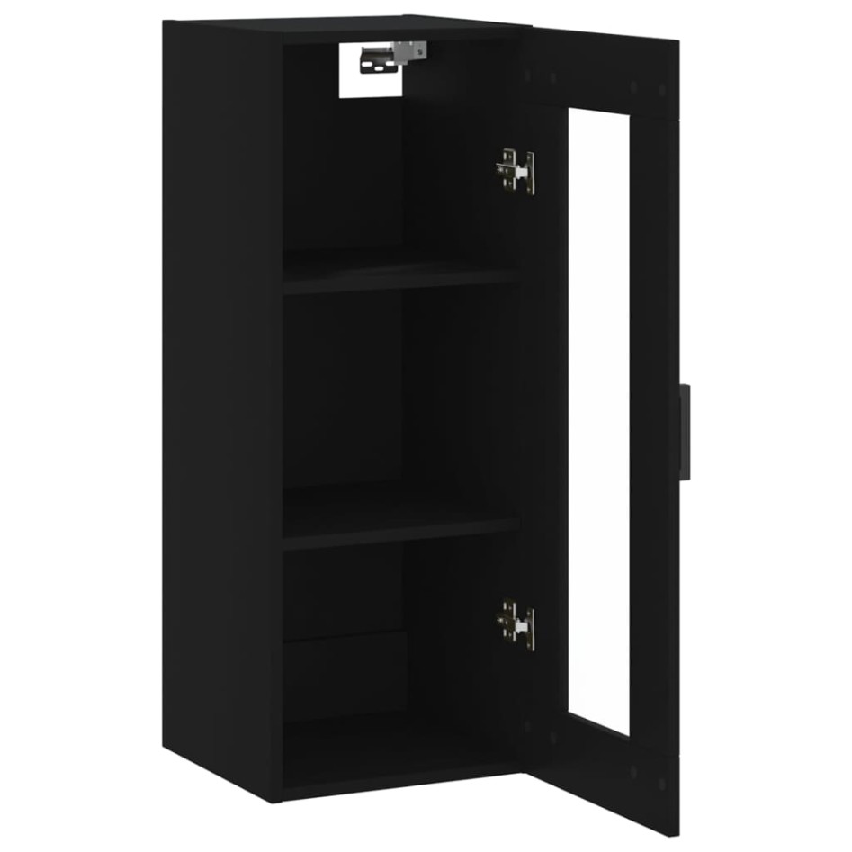 Armario de pared negro 34,5x34x90