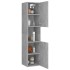 Armario de baño madera contrachapada gris hormigón 30x30x130