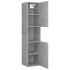 Armario de baño madera contrachapada gris hormigón 30x30x130