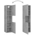 Armario de baño madera contrachapada gris hormigón 30x30x130