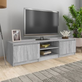 Mueble de TV madera contrachapada gris Sonoma 140x40x35,5