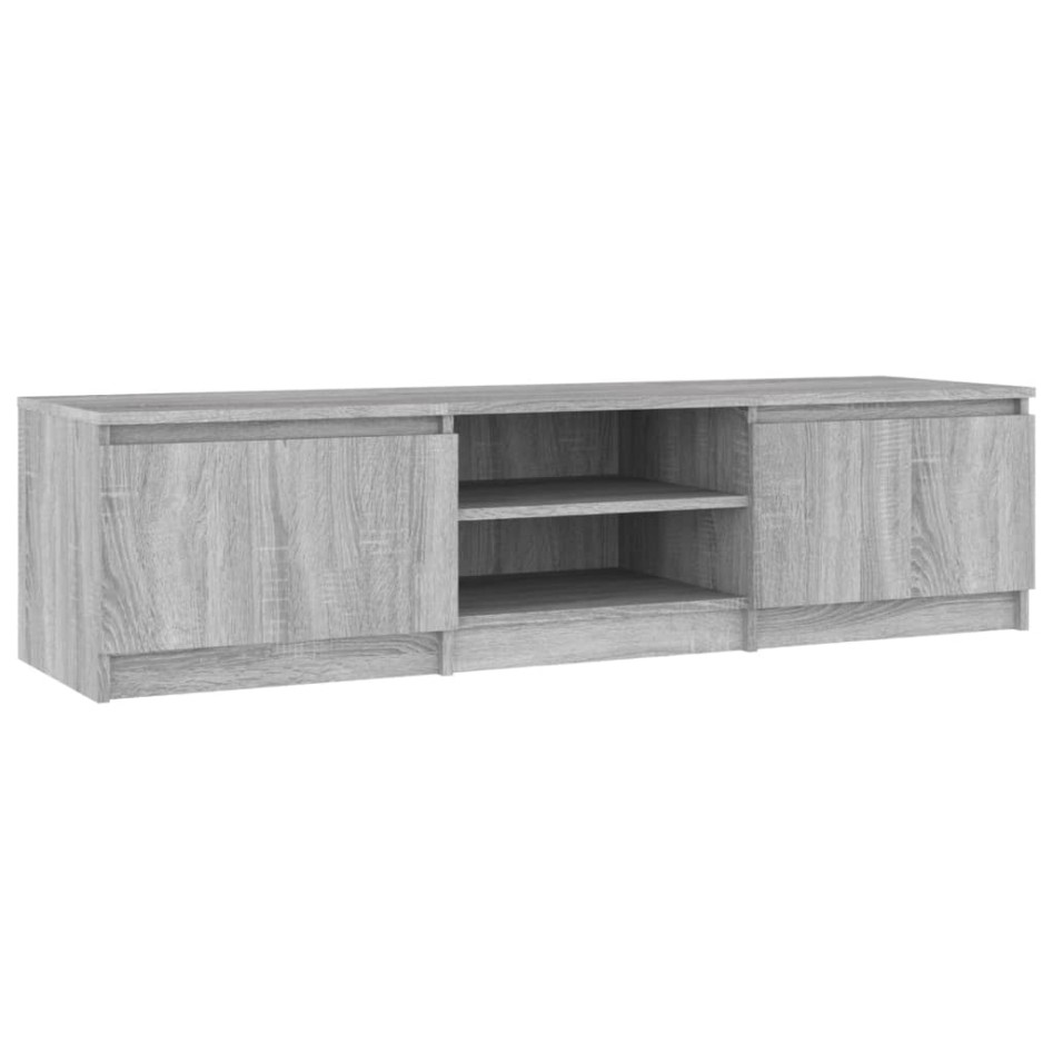 Mueble de TV madera contrachapada gris Sonoma 140x40x35,5