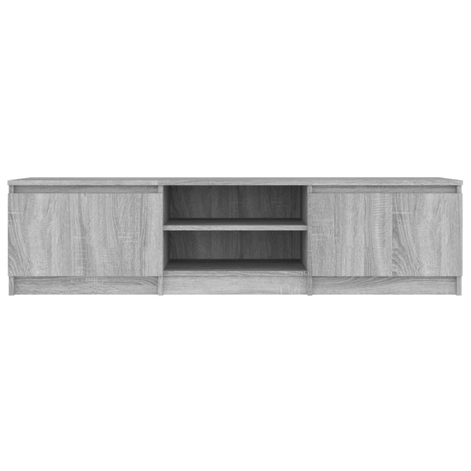 Mueble de TV madera contrachapada gris Sonoma 140x40x35,5