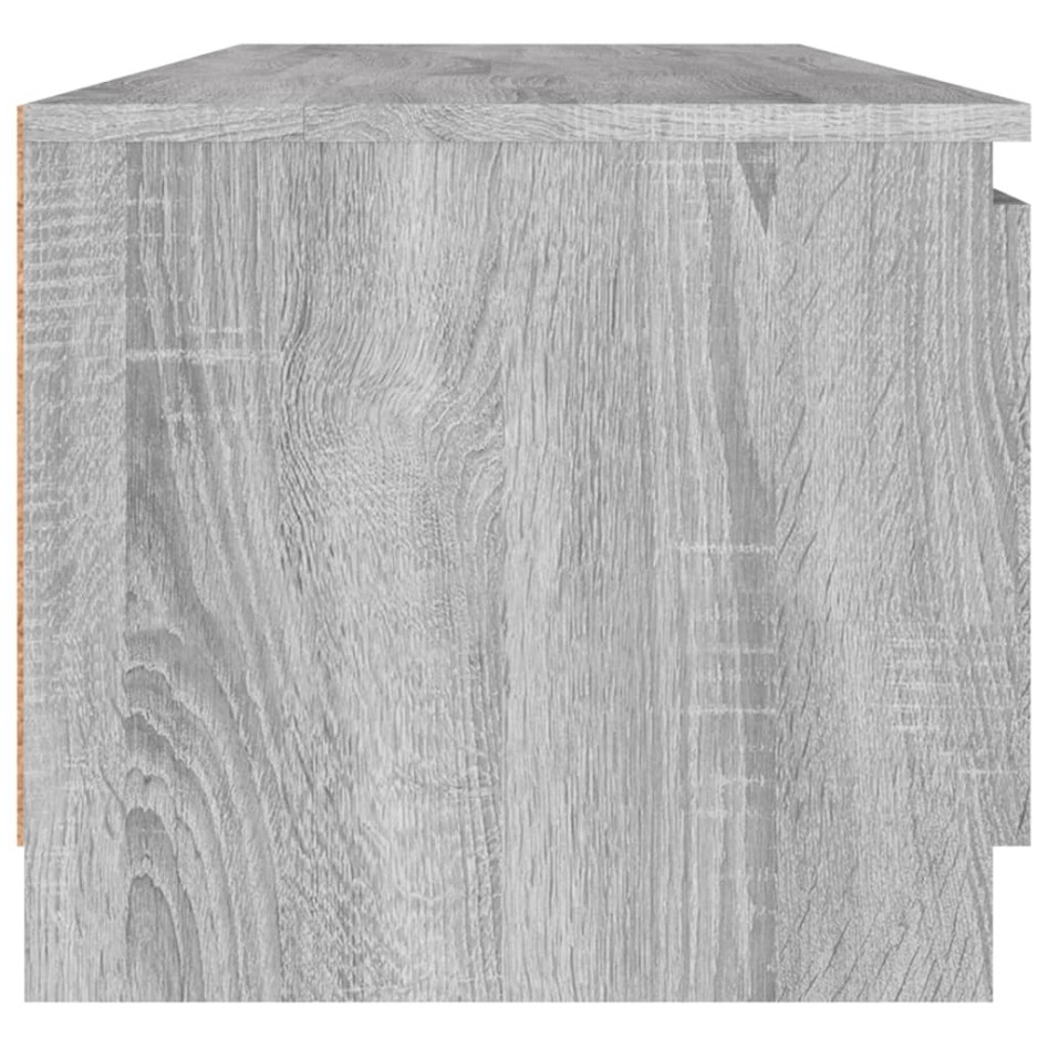 Mueble de TV madera contrachapada gris Sonoma 140x40x35,5
