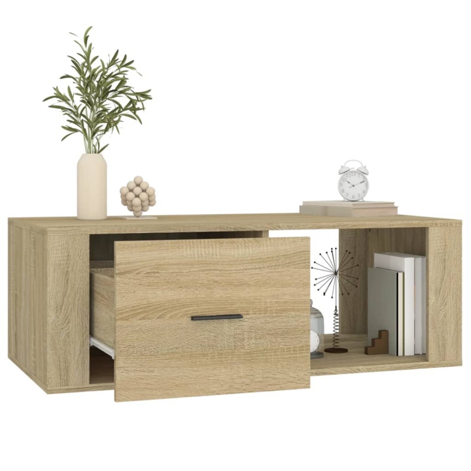 Mesa de centro madera contrachapada roble Sonoma 100x50,5x35