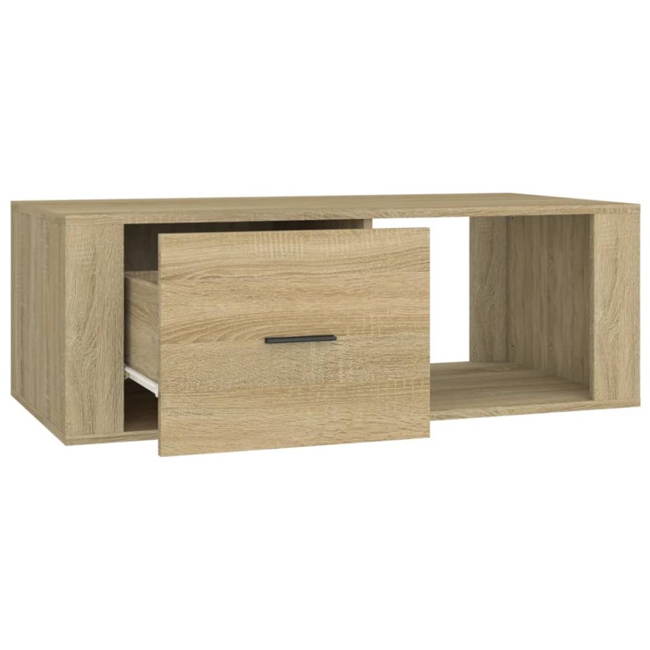 Mesa de centro madera contrachapada roble Sonoma 100x50,5x35