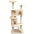 Rascador para gatos con poste rascador de sisal 125 cm