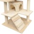 Rascador para gatos con poste rascador de sisal 125 cm