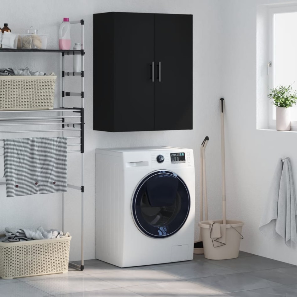 Armario de pared negro 69,5x34x90