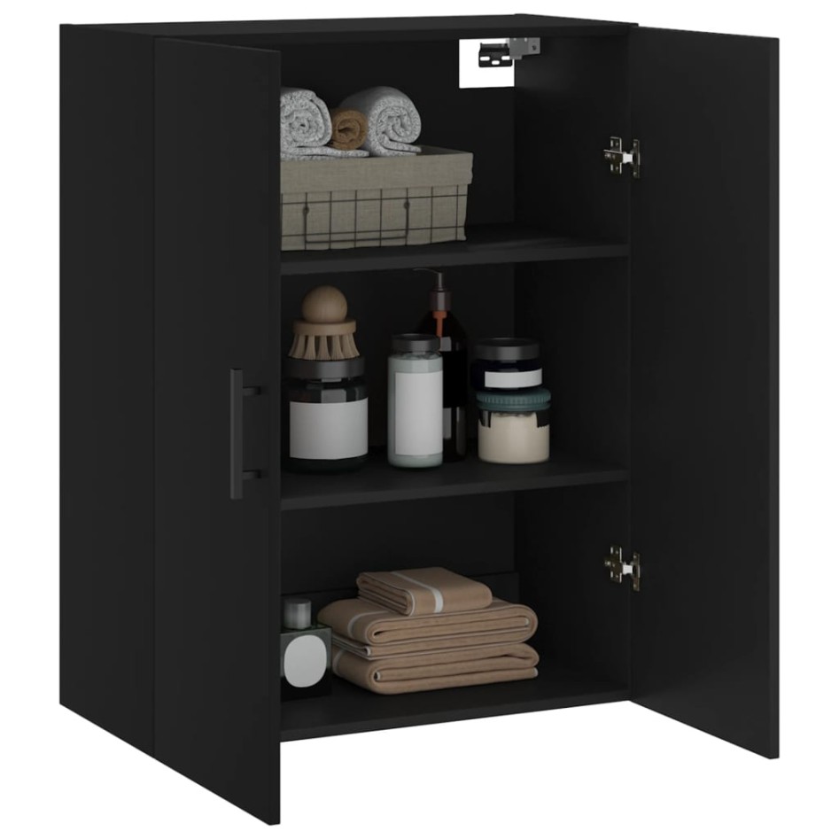 Armario de pared negro 69,5x34x90