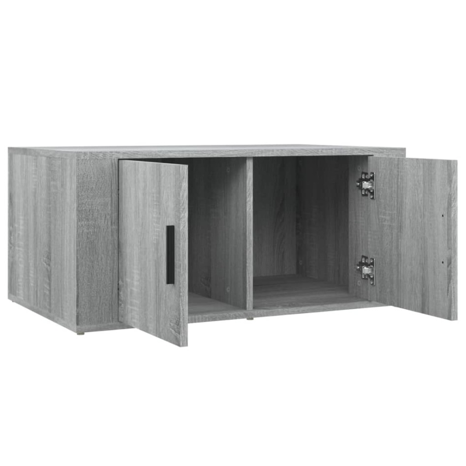 Mesa de centro madera contrachapada gris Sonoma 80x50x36