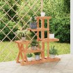 Soporte para flores madera maciza de abeto 95x25x96 cm