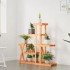 Soporte para flores madera maciza de abeto 95x25x96