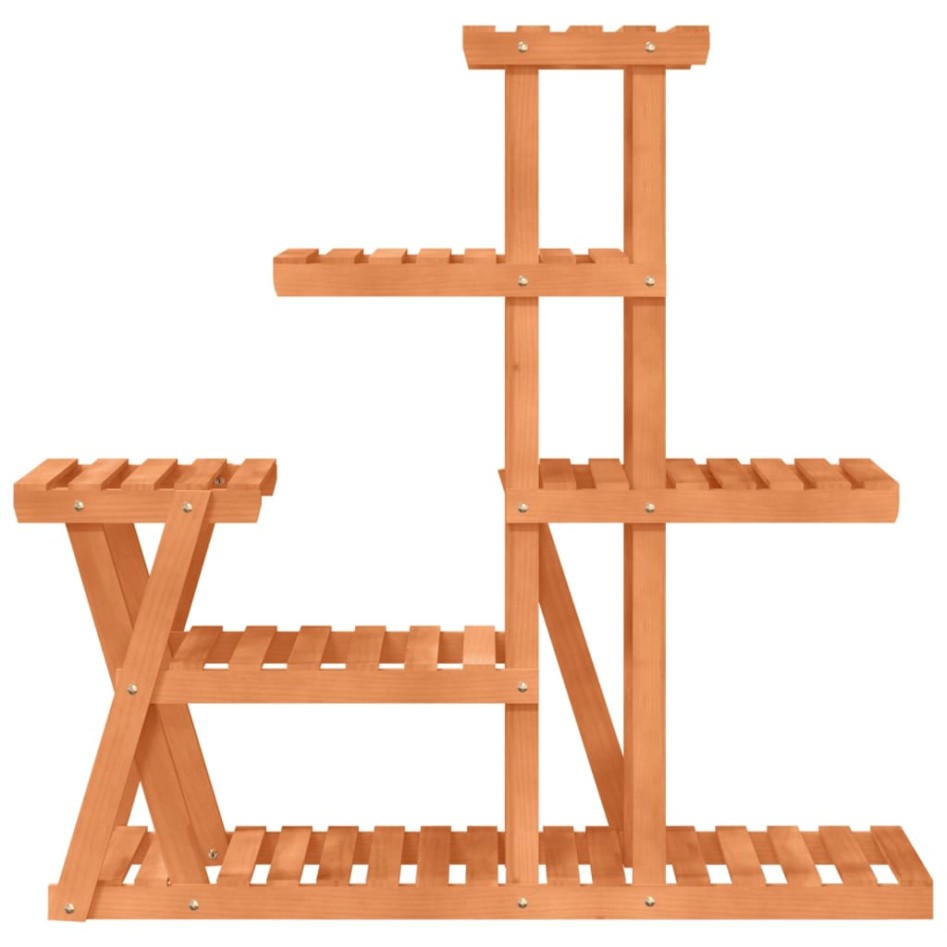 Soporte para flores madera maciza de abeto 95x25x96