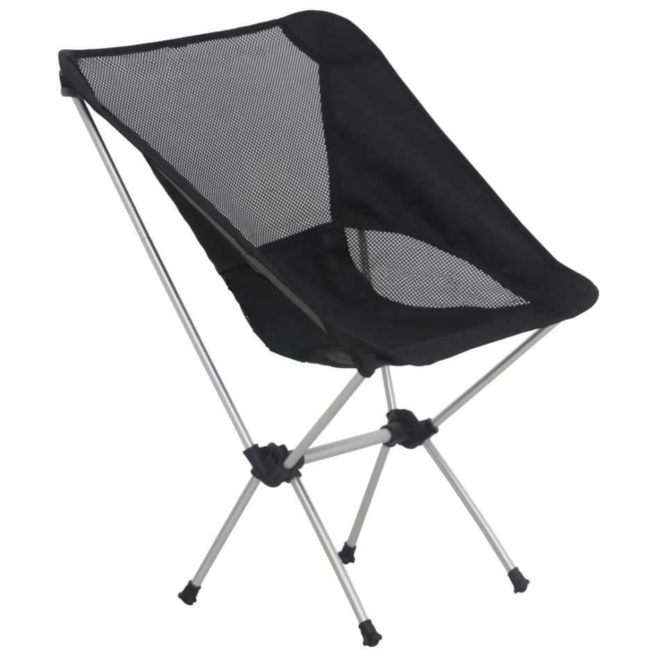 Sillas camping plegables 2 uds con bolsa aluminio 54x50x65