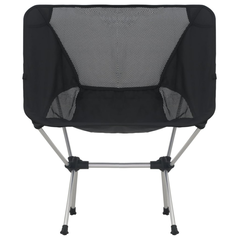 Sillas camping plegables 2 uds con bolsa aluminio 54x50x65