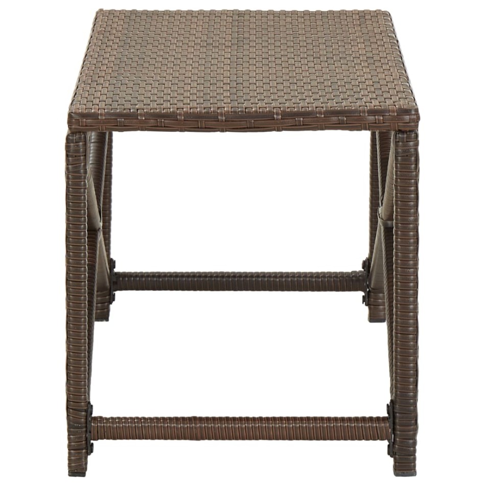 Banco de jardín de ratán sintético marrón 80