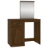 Tocador espejo madera contrachapada roble marrón 90x50x132,5