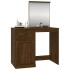 Tocador espejo madera contrachapada roble marrón 90x50x132,5