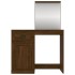 Tocador espejo madera contrachapada roble marrón 90x50x132,5