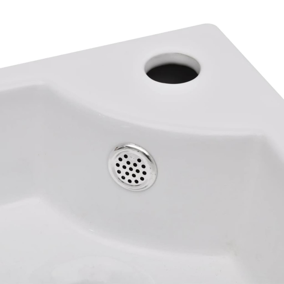Lavabo con rebosadero blanco 45x32x12,5