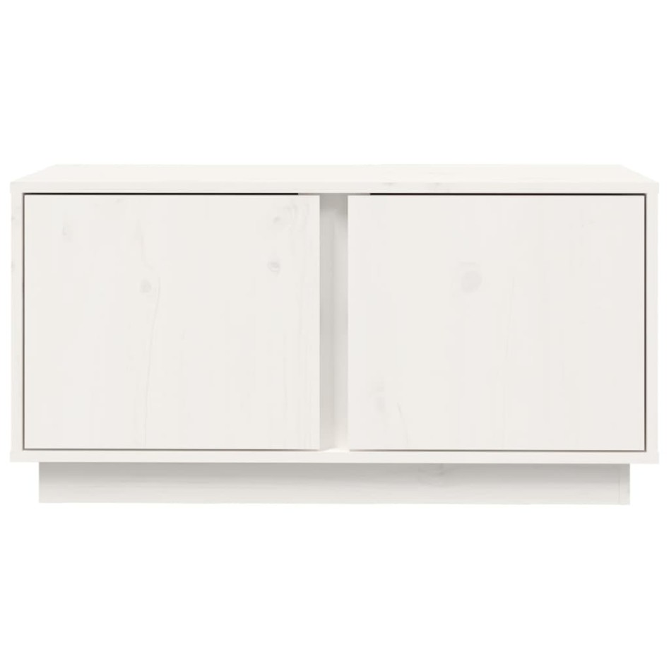 Mueble de TV madera maciza de pino blanco 80x35x40,5
