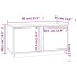 Mueble de TV madera maciza de pino blanco 80x35x40,5
