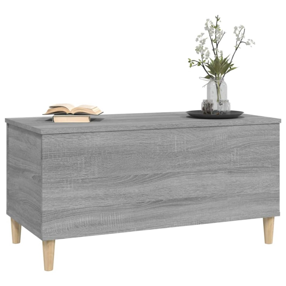 Mesa de centro madera contrachapada gris Sonoma 90x44,5x45