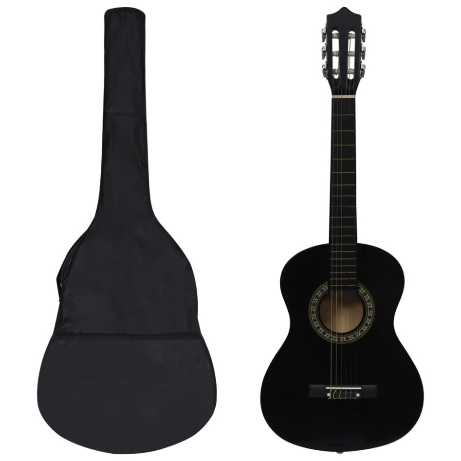 Set de guitarra clásica para principiantes 8 pzas negro 1/2