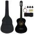 Set de guitarra clásica para principiantes 8 pzas negro 1/2