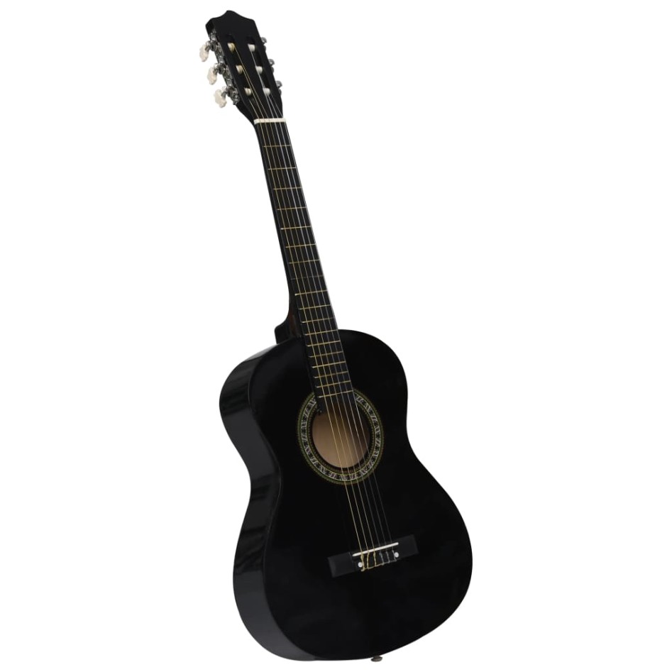 Set de guitarra clásica para principiantes 8 pzas negro 1/2