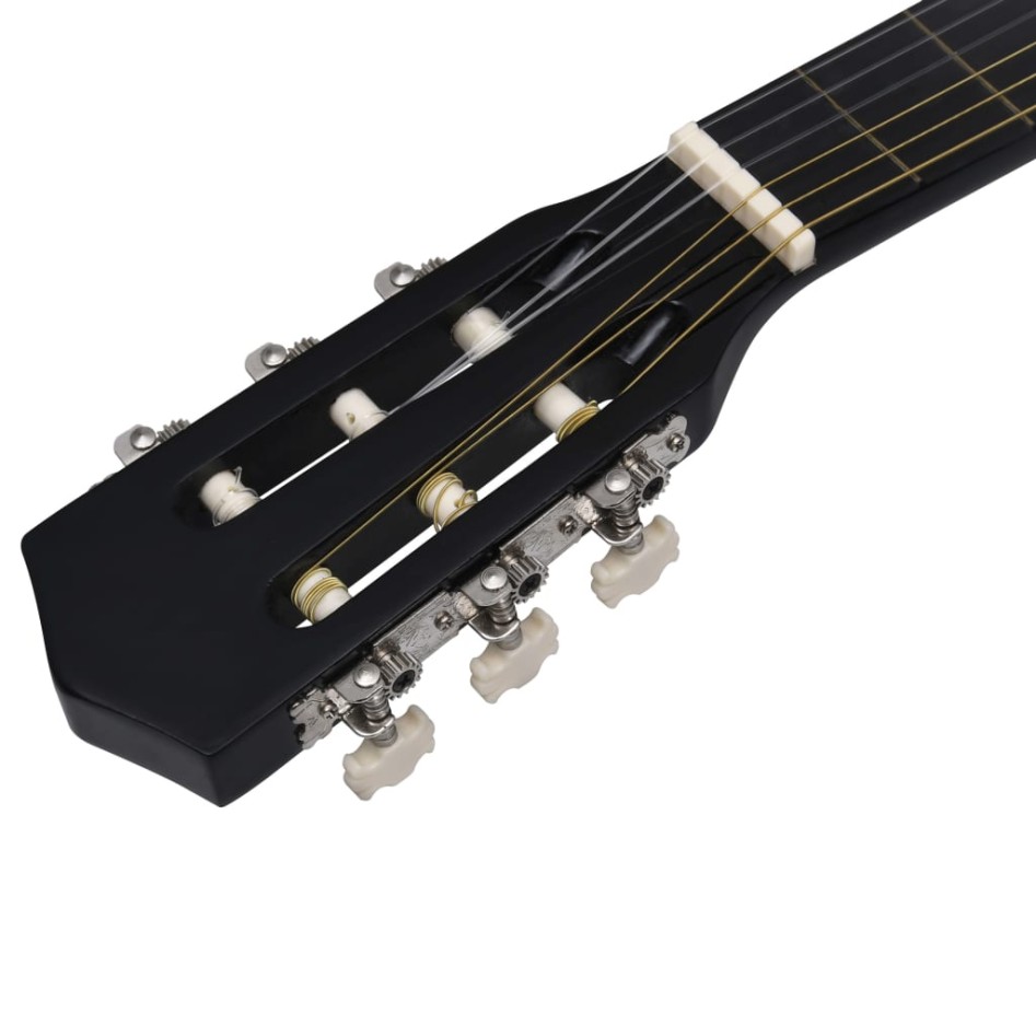 Set de guitarra clásica para principiantes 8 pzas negro 1/2