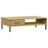 Mesa de centro patas de metal OSLO madera maciza pino