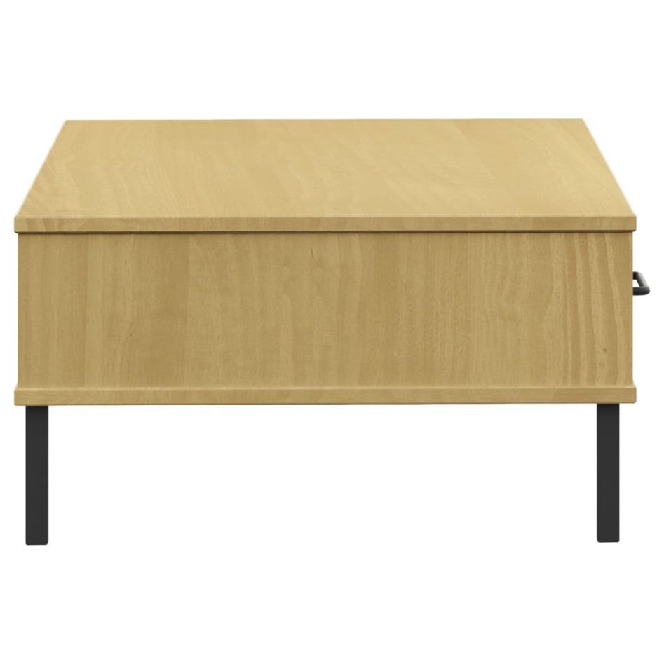 Mesa de centro patas de metal OSLO madera maciza pino