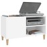 Mueble para discos madera contrachapada blanco 84,5x38x48