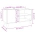 Mueble para discos madera contrachapada blanco 84,5x38x48