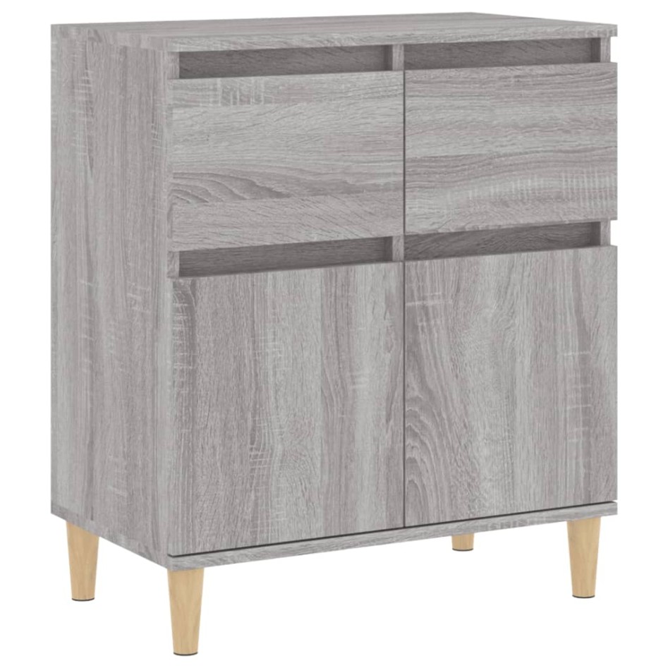 Aparador de madera contrachapada gris Sonoma 60x35x70