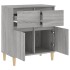 Aparador de madera contrachapada gris Sonoma 60x35x70