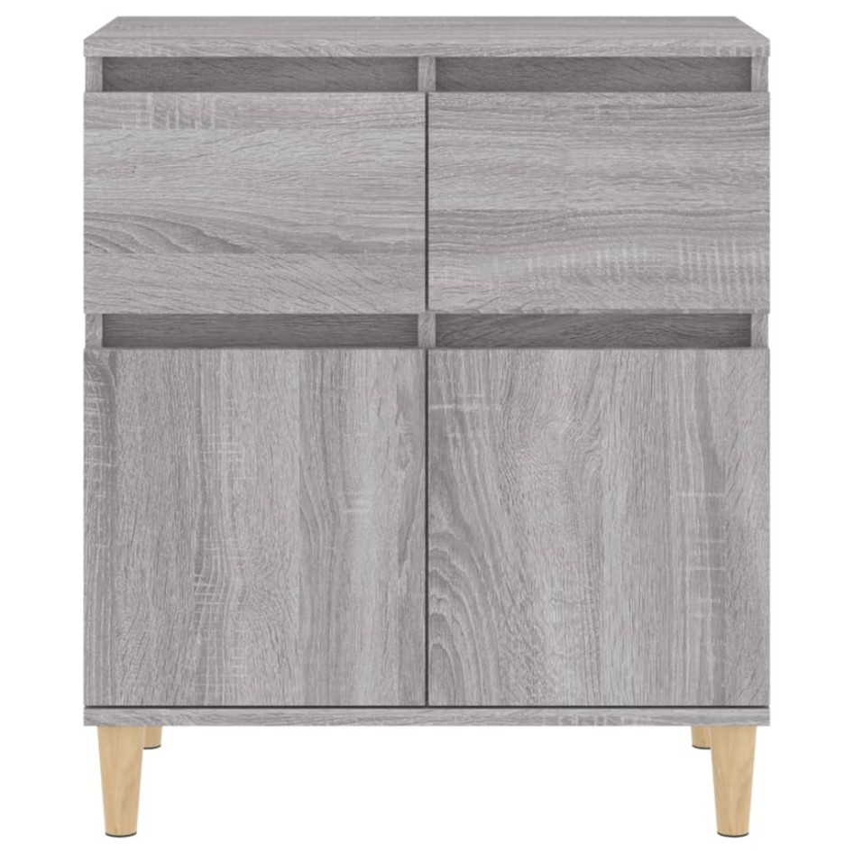 Aparador de madera contrachapada gris Sonoma 60x35x70