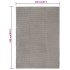 Alfombra rectangular algodón gris 160x230