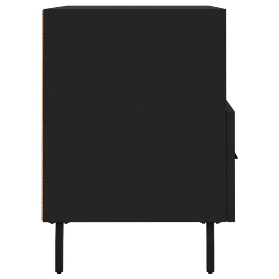 Mueble para TV madera contrachapada negro 80x36x50