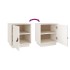 Mesitas de noche 2 uds madera maciza pino blanco 40x34x45