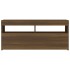 Mueble de TV con luces LED roble marrón 90x35x40