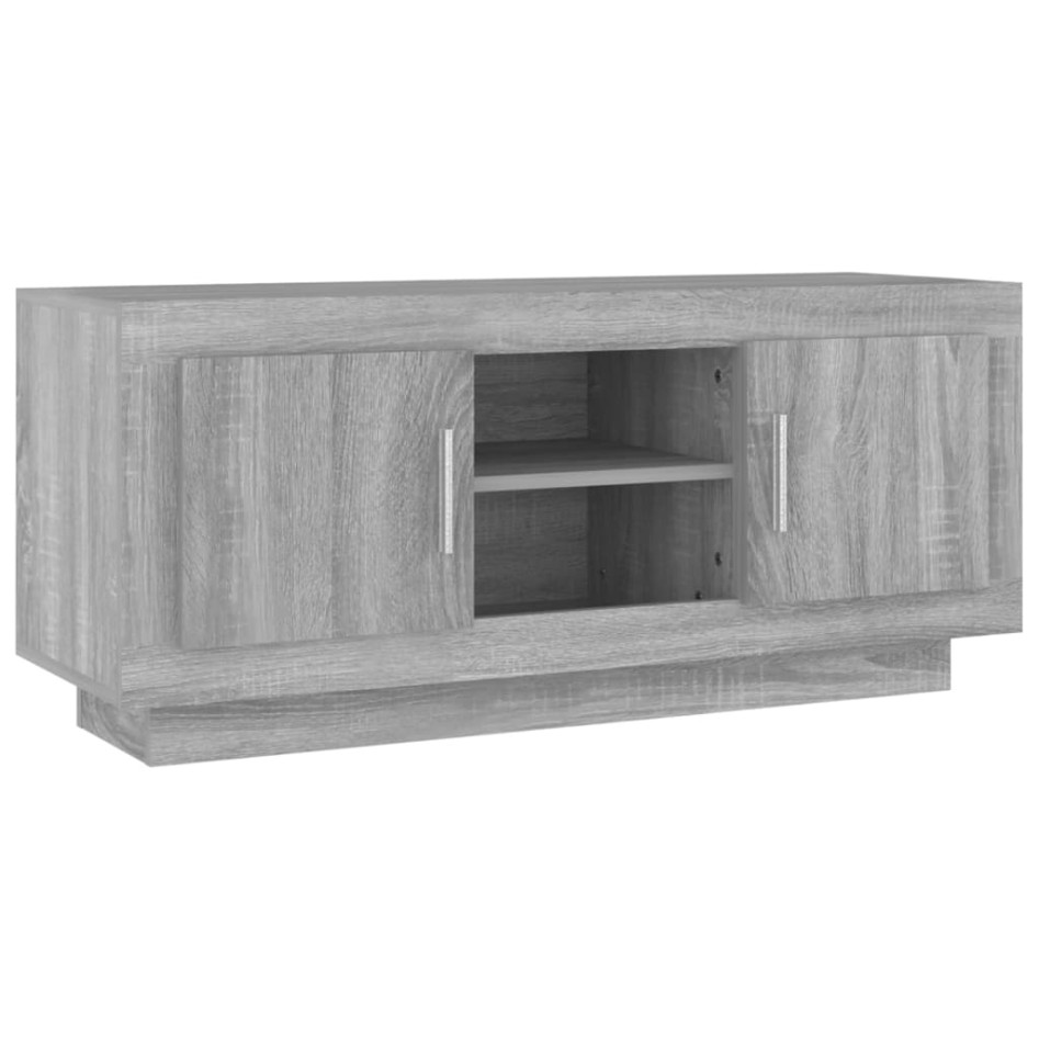 Mueble para TV madera contrachapada gris Sonoma 102x35x45