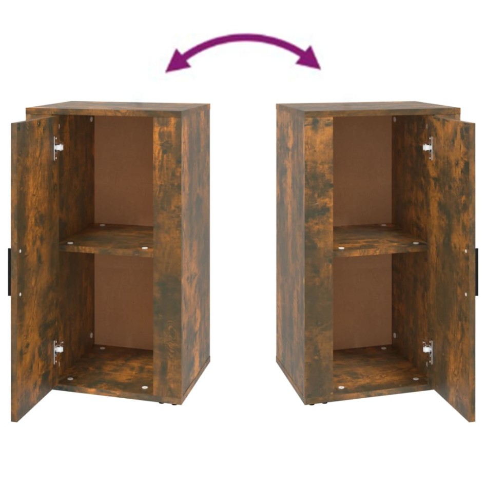 Aparador madera contrachapada color roble ahumado 40x33x70