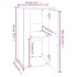 Aparador madera contrachapada color roble ahumado 40x33x70