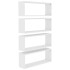 Estante cubo de pared 4 uds contrachapado blanco 60x15x23